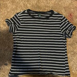 Wild Fable Black and White Striped Tee